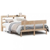 Cumpara ieftin Cadru de pat fara saltea, 150x200 cm, lemn masiv pin