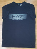 Tricou barbat EA7 Emporio Armani 100% bumbac negru SMALL purtat o data, S