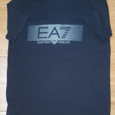 Tricou barbat EA7 Emporio Armani 100% bumbac negru SMALL purtat o data