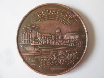 Medalie Ungaria:Al 16-lea Congres a Societatii Maghiare a Radiologilor 1922-1992 Budapesta foto