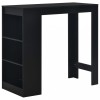 Gossi masa de bar cu raft, negru, 110 x 50 x 103 cm