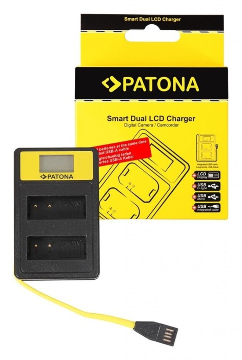 Patona Smart Dual LCD USB incarcator pentru Panasonic DMW-BLG10 CSBLG10MC CS-BLG10MC DMWBLG10 DMW-BLG10