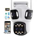 Camera de Supraveghere WiFi, Bluetooth, TSS-P15-8X ,Ultra HD, 4 Lentile, Unghi Larg, Zoom 8X, Night Vision, Autotracking, Audio Bidirectional