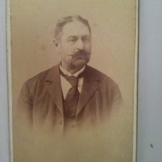 Foto carton CDV veche, Hess si Tarsa, Timișoara / Temesvar, portret barbat