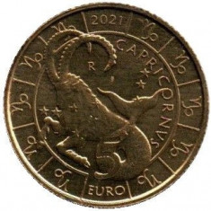 San Marino 5 Euro 2021 - (Zodia Capricorn) 26.95 mm, SM1, KM-604 UNC !!!