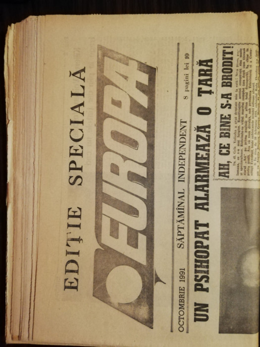 Ziar Europa octombrie 1991