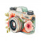 Sticker decorativ Camera Foto, Multicolor, 60 cm, 5866ST