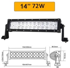 Proiector LED Bar 72W 33cm OFFROAD 12 24V Auto SUV Utilaj Lumina Lucru foto