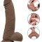 Dildo Rusty Sliding&amp;Bendable, TPE Strat Dublu, Maro, 23 cm, Guilty Toys