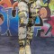 G813-100 Colanti casual cu talie inalta si print colorat
