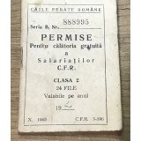 ACTRR01 Act Carnet -Carnet de Permis de calatorii gratuite CFR pentru salariati