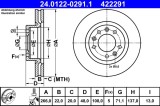 ATE 24.0122-0291.1 Disc frana