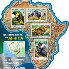 SIERRA LEONE 2016 - Fauna, parc Sierra Leone (2)/ set complet - colita+bloc MNH