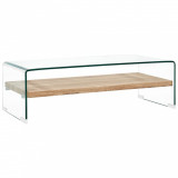 Masuta de cafea, transparent, 98x45x31 cm, sticla securizata GartenMobel Dekor, vidaXL