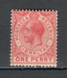 Gibraltar.1912 Regele George V filigran 2 1 buc. SG.6, Nestampilat