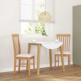 Gossi scaune de sufragerie cu perne 2 buc din cauciuc din lemn masiv