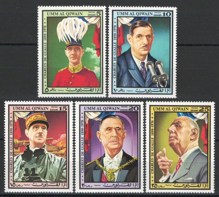 Umm al Qiwain 1972 Mi 610/14 MNH - General Charles de Gaulle