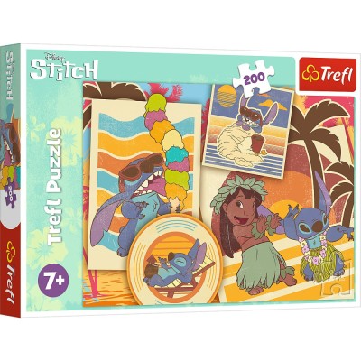 PUZZLE TREFL 200 STITCH LA PLAJA CU LILO SI STITCH SuperHeroes ToysZone foto