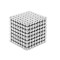 Joc puzzle antistres NeoCube cu 512 bile magnetice, 5mm argintiu