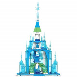 Set de blocuri de constructie Friends Frozen Castle pentru copii, 671 de piese pentru KIt creativ de ziua de nastere pentru fetite