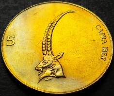 Moneda 5 TOLARI / TOLARJEV - SLOVENIA, anul 1996 * cod 2052 A