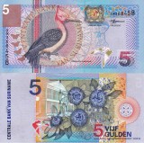 Bancnota Suriname 5 Gulden 2000 UNC, Necirculata! Colectie Numismatica