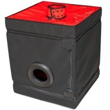Cabină de sex SECRET DOME Bukkake Black &amp; Red, mobilier pentru jocuri erotice BDSM, cu saltea și cătușe, negru cu roșu