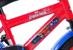 Bicicleta pentru baieti 12 inch cu roti ajutatoare Spiderman foto