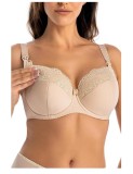 Cumpara ieftin Sutien alaptare Teyli Marte, cu dantela, bej, 115F - OUTLET