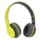 Casti wireless P47, Bluetooth 5.0 + Edr, Stereo, Radio FM, MP3, microfon, verde