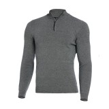 Pulover bărbați slim gri PL017, 46, 48, 50, 52