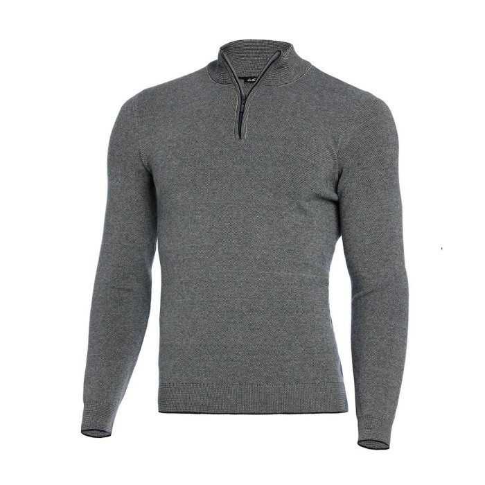 Pulover bărbați slim gri PL017
