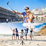 Selfie Stick cu Telecomandă Bluetooth și Trepied, 185-690 mm, Negru, CMCLASS