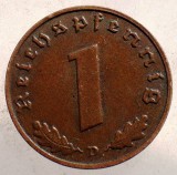 2.551 GERMANIA WWII 1 REICHSPFENNIG 1939 D, Europa, Bronz