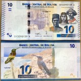 Bolivia 10 Bolivares 2018 P 248 A UNC Serie A Bancnota Straina