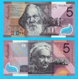 Australia (pick 56) 5 Dollars 2001 UNC; Comemorativă: Centenarul Commonwealth-ului Australiei