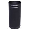 Coș Unelte Șemineu Metalic Negru 16x35 cm | Suport Instrumente Șemineu | Accesorii Termice | Organizare Semineu