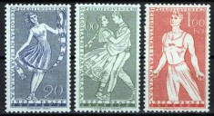 Cehoslovacia 1955 - Spartachiada, sporturi, serie neuzata foto
