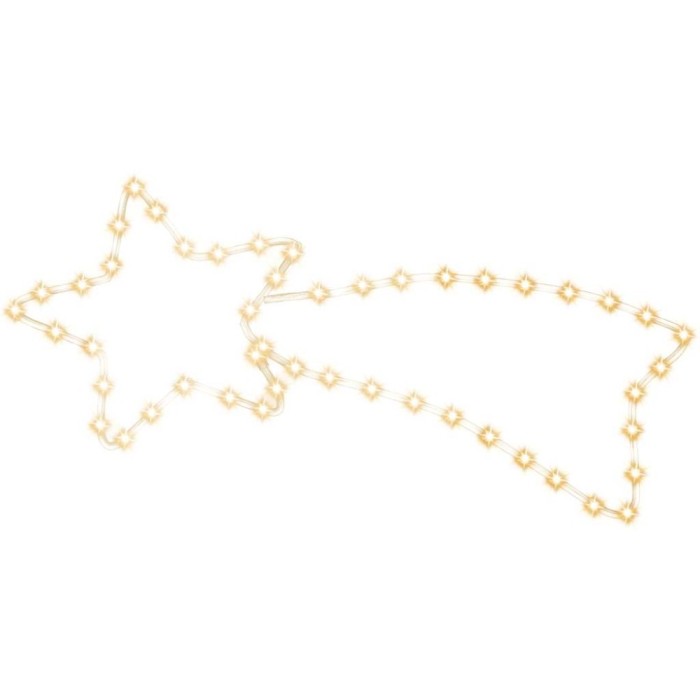 Figurina cometa de Craciun, 48 LED-uri, alb cald, 65x28 cm