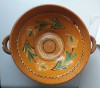Castron, bol mare cu toarte de ceramica VAMA - OAS, Maramures (cu agatator)