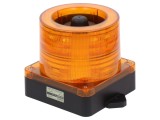 Semnalizator LED Ambră 10-30VDC Luminos Acustic IP66