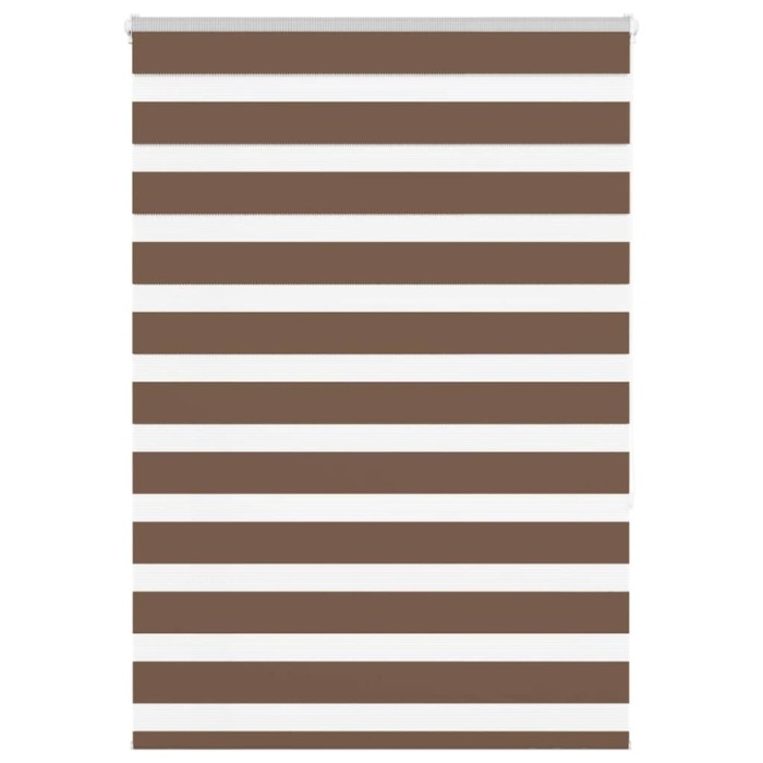 Jaluzea tip zebra maro latime tesatura 90,9 cm poliester