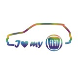 Cumpara ieftin Sticker Auto , zI Love Fiat, , Autocolant Personalizat Rezistent
