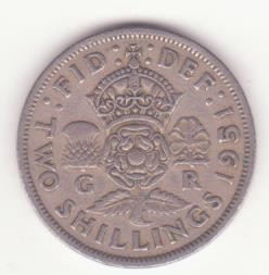 Marea Britanie 2 Shillings (Florin) 1951 - George VI without &amp;#039;IND:IMP&amp;#039; foto