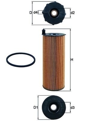 MAHLE OX 196/1D Filtru ulei foto