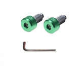 Set 2 capeti ghidon moto rotunzi, culoare verde, diametru 17,7 mm Cod Produs: MX_NEW AW56917BGN