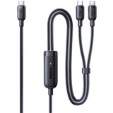 Cablu Incarcare USB-C - 2 x USB-C Baseus Flash 4 2in1, 140W, 1.5m, Negru E0426X00