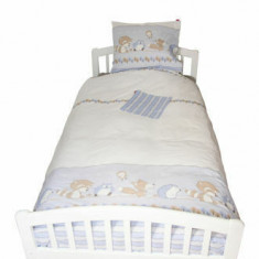 Lenjerie pat copii Odette Blue KidsDecor din bumbac 100x15040x60 cm