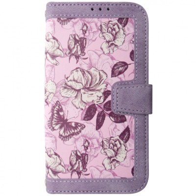 Husa tip carte cu stand, lila cu roz, pentru Apple iPhone 16 Pro foto