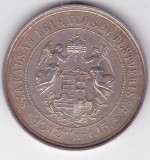 2 x Medalie comemorativa maghiara dedicata celor 13 generali martiri de la Arad, realizata &icirc;n 1874, la 25 de ani de la executia din 6 octombrie 1849